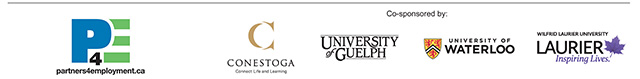 Logos, P4E, Conestoga College, University of Guelph, University of Waterloo, Wilfrid Laurier University